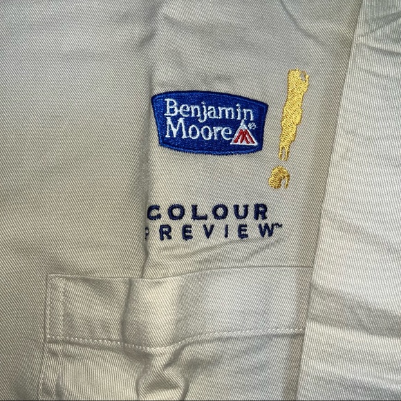 2/$25 Benjamin Moore Beige Painter’s Button Down Shirt - Picture 4 of 8